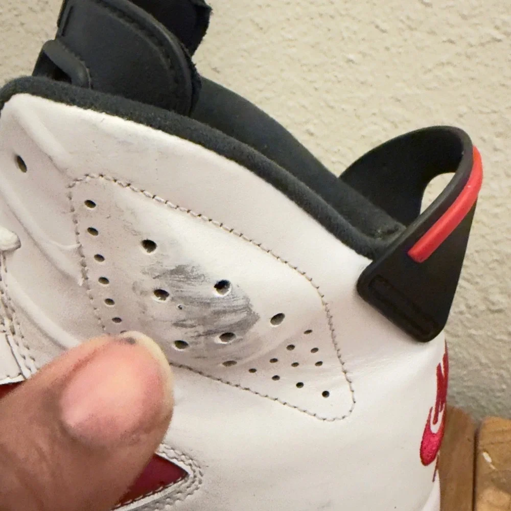 Air Jordan 6 Retro Carmine Red White Black Mens Basketball Shoes CT8529-106